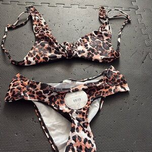NWT leopard swim set size small